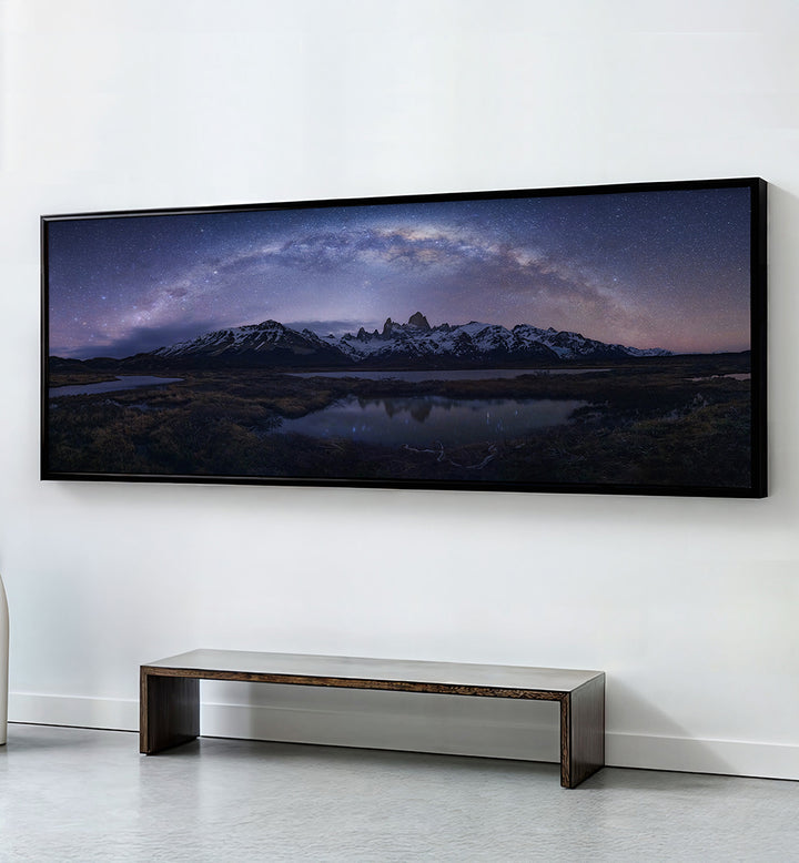 MILKY WAY ARCH OVER FITZ ROY , PANORAMIC ART
