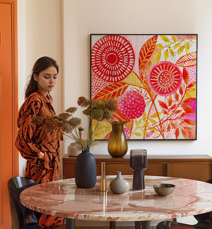 LAYERED BOTANICAL WATERCOLOUR III , FLORAL FLOWER PAINTINGS