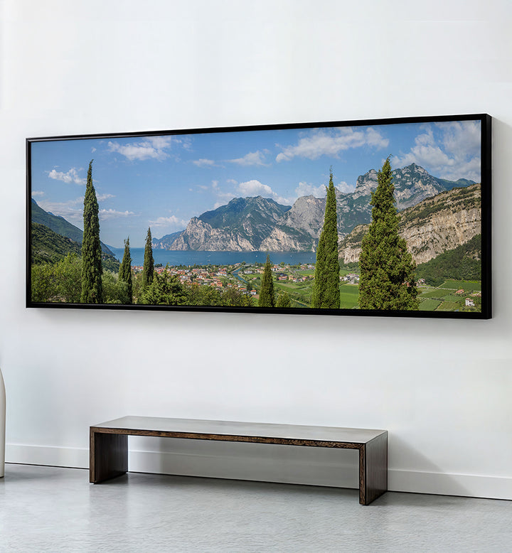LAKE GARDA GORGEOUS PANORAMIC VIEW , PANORAMIC ART