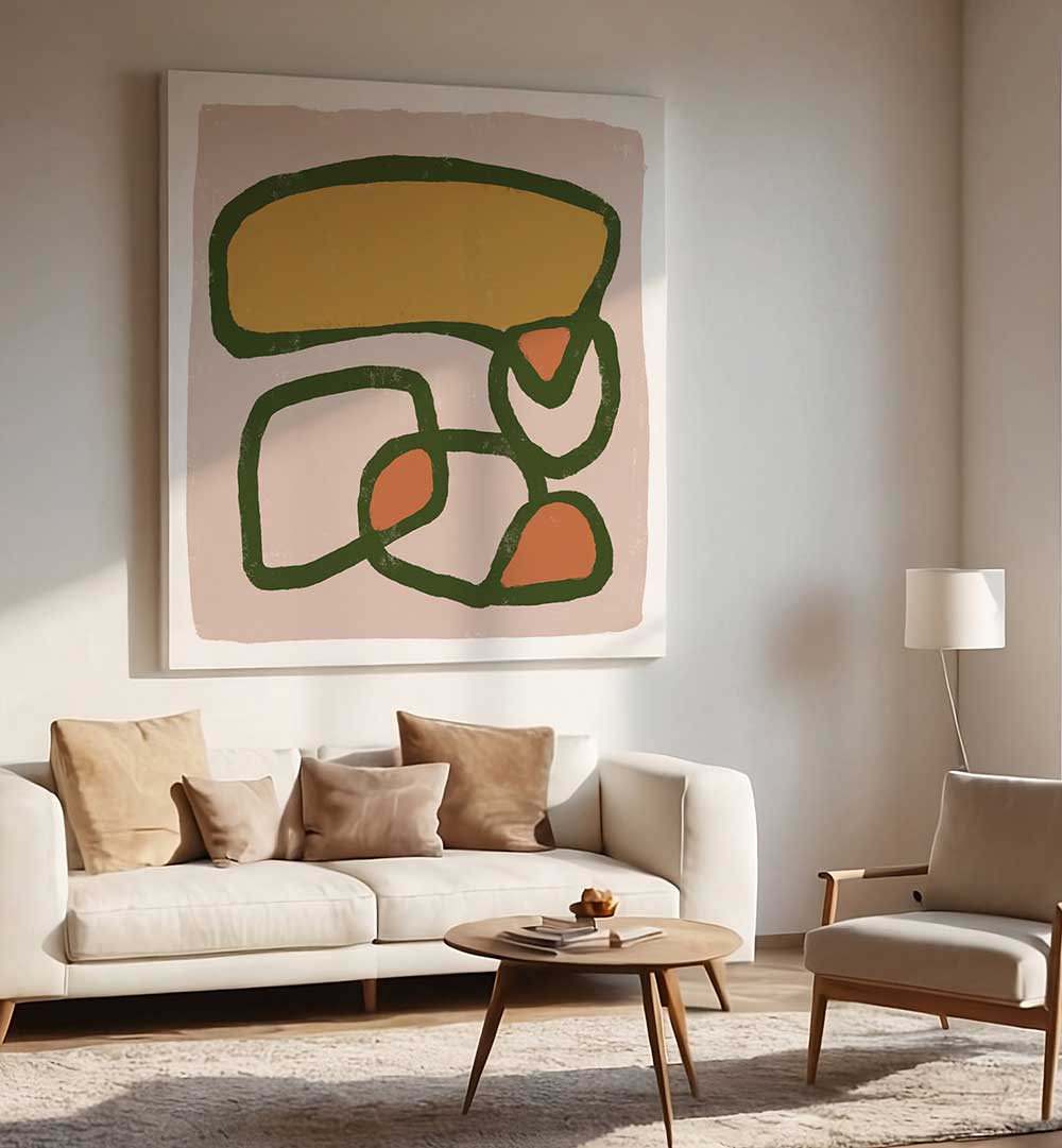 ABSTRACT CIRCLES , LINE ART PAINTINGS