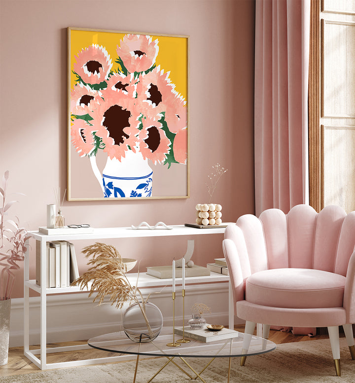 SUNSHINE ON A CLOUDY DAY , FLORAL FLOWER PAINTINGS
