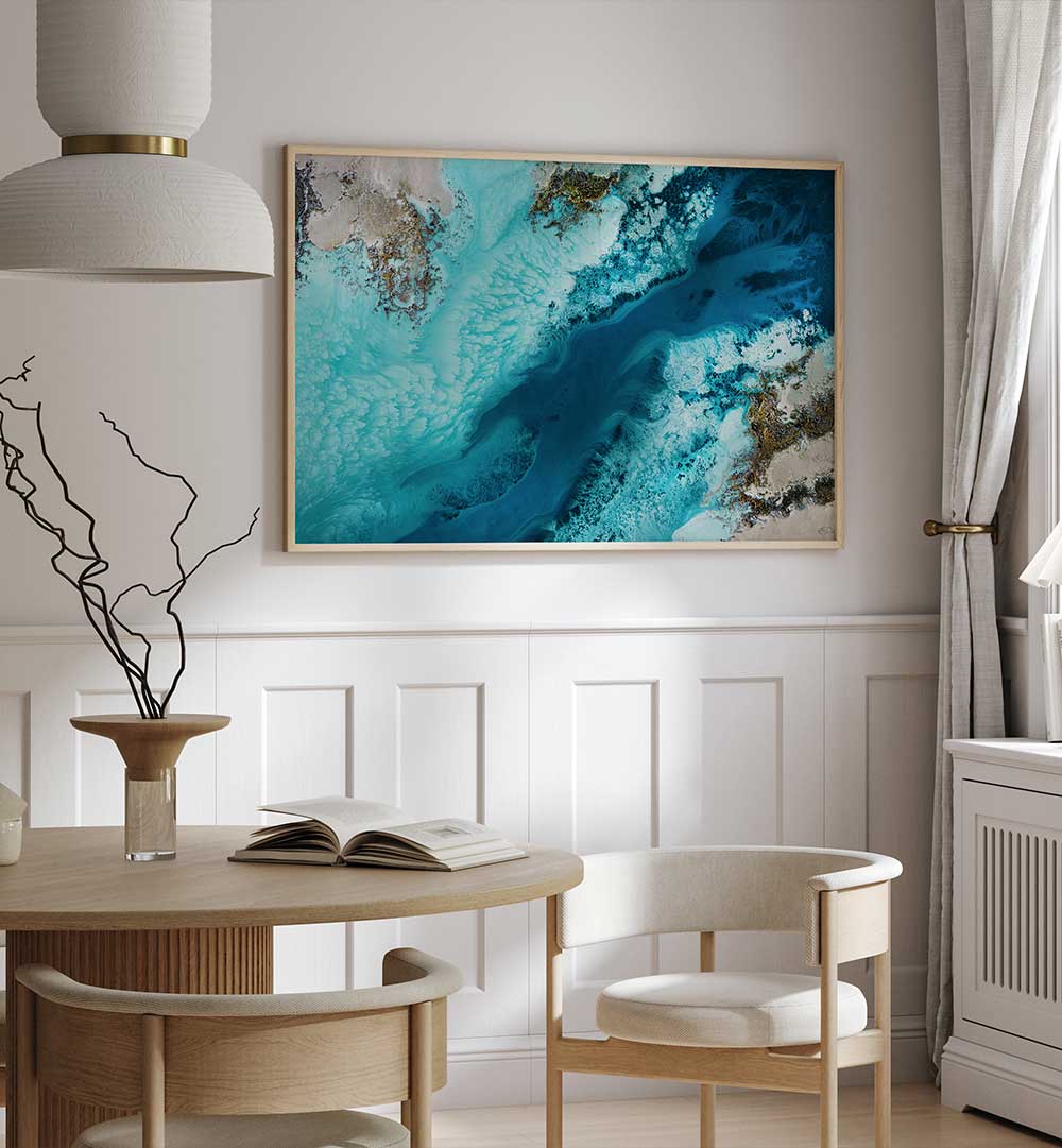 SALT WATER PASSAGE, ABSTRACT PAINTINGS showcases vibrant hues, perfect for adding color and creativity to any space.