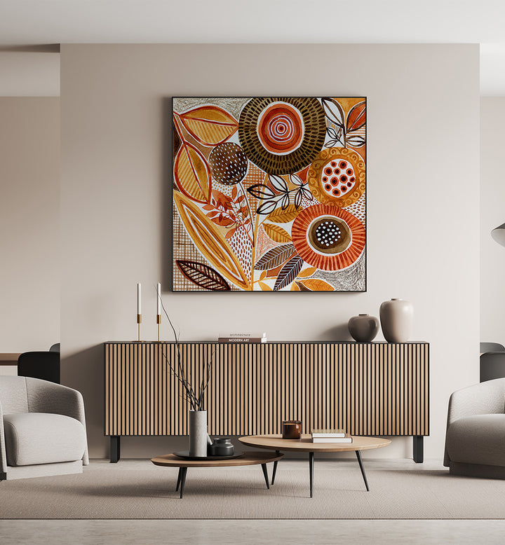 LAYERED BOTANICAL WATERCOLOUR IV , FLORAL FLOWER PAINTINGS