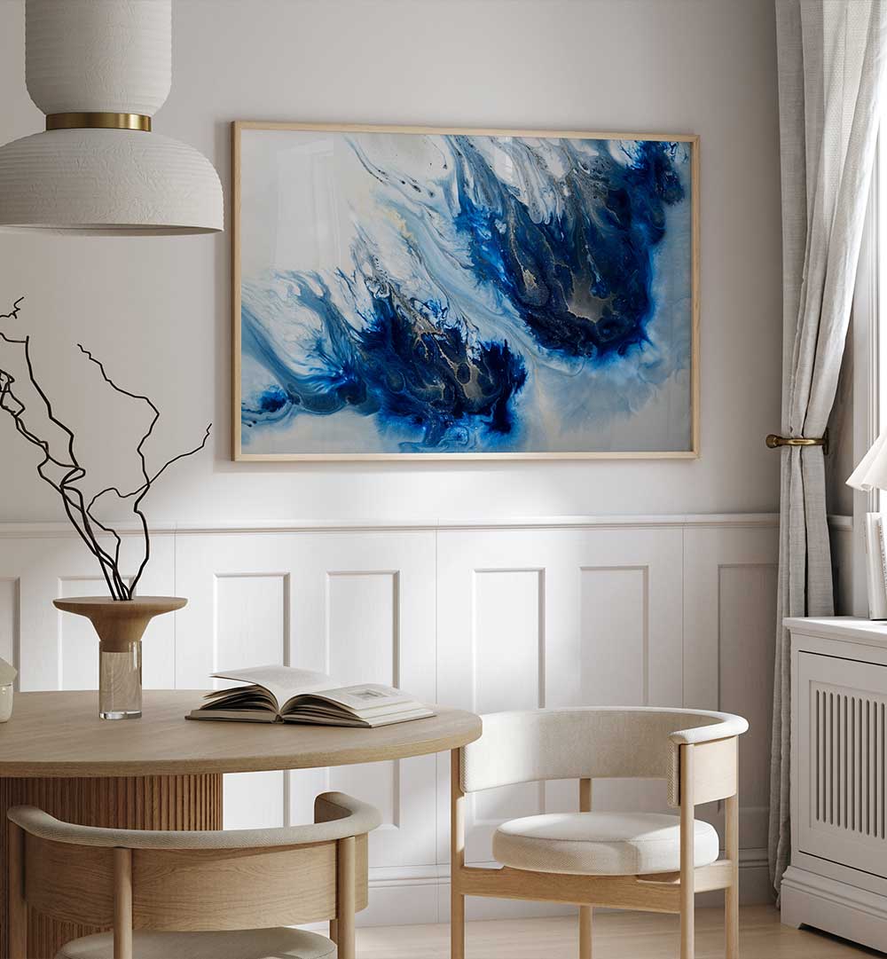 Vibrant blue hues of POPULAR - VIBRANCE, ABSTRACT PAINTINGS enhance your space with striking energy and beauty.