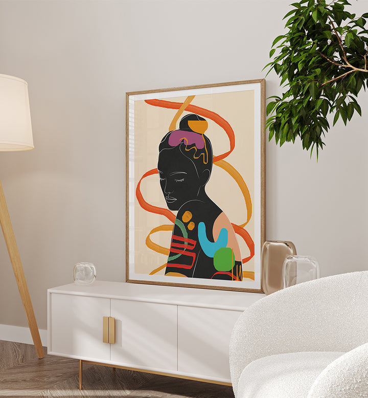 MODERN ABSTRACT WOMAN II , POP ART PAINTINGS