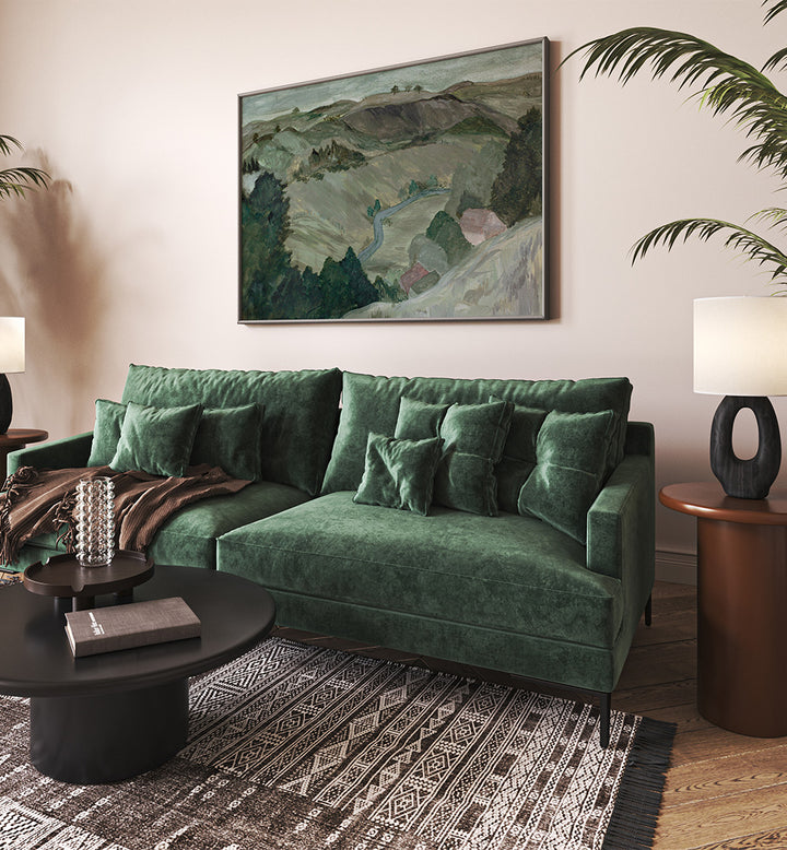 A HILLSIDE IN FRANCE , LANDSCAPE PAINTINGS