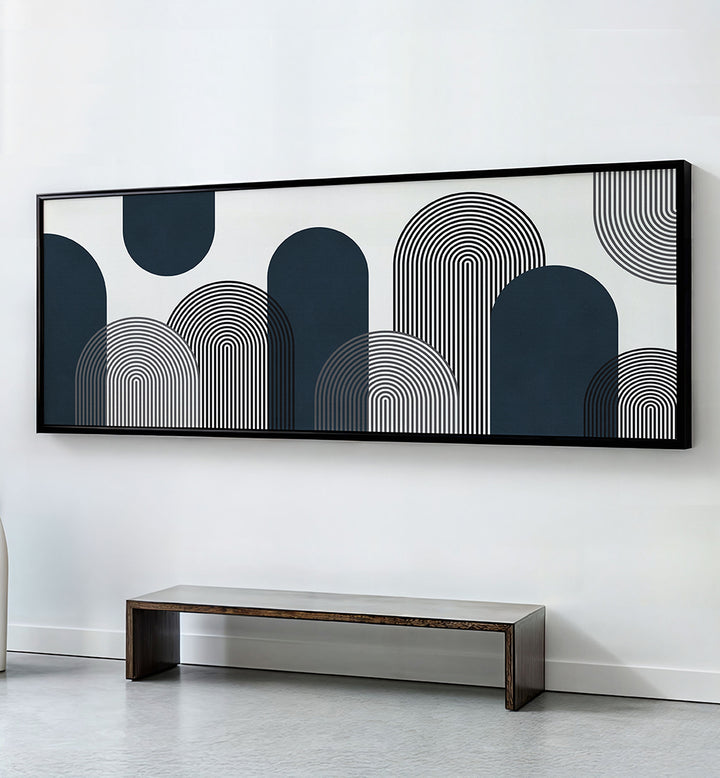 BLACK AND WHITE ARCHES AND STRIPES