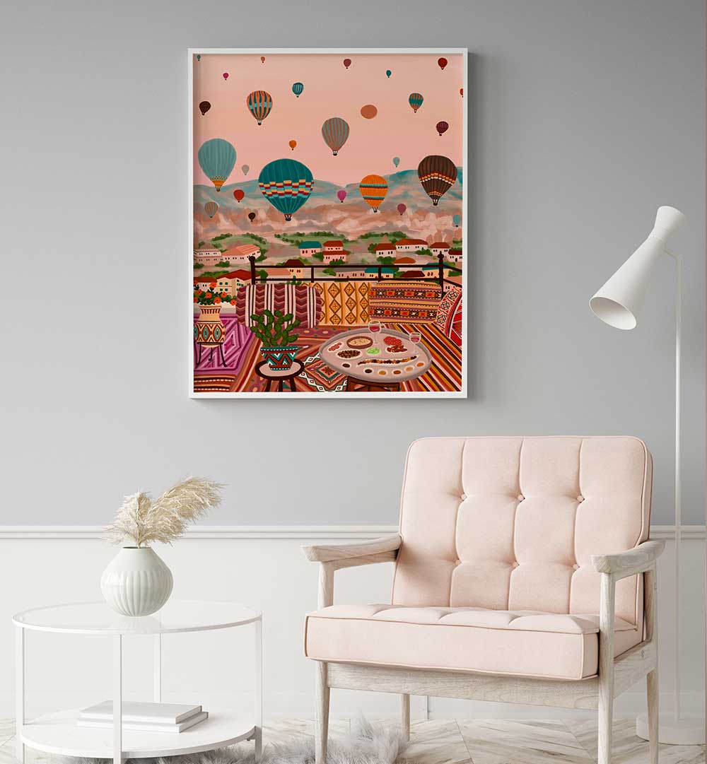 DREAMY BALLOON VISTA , TRAVEL POSTERS