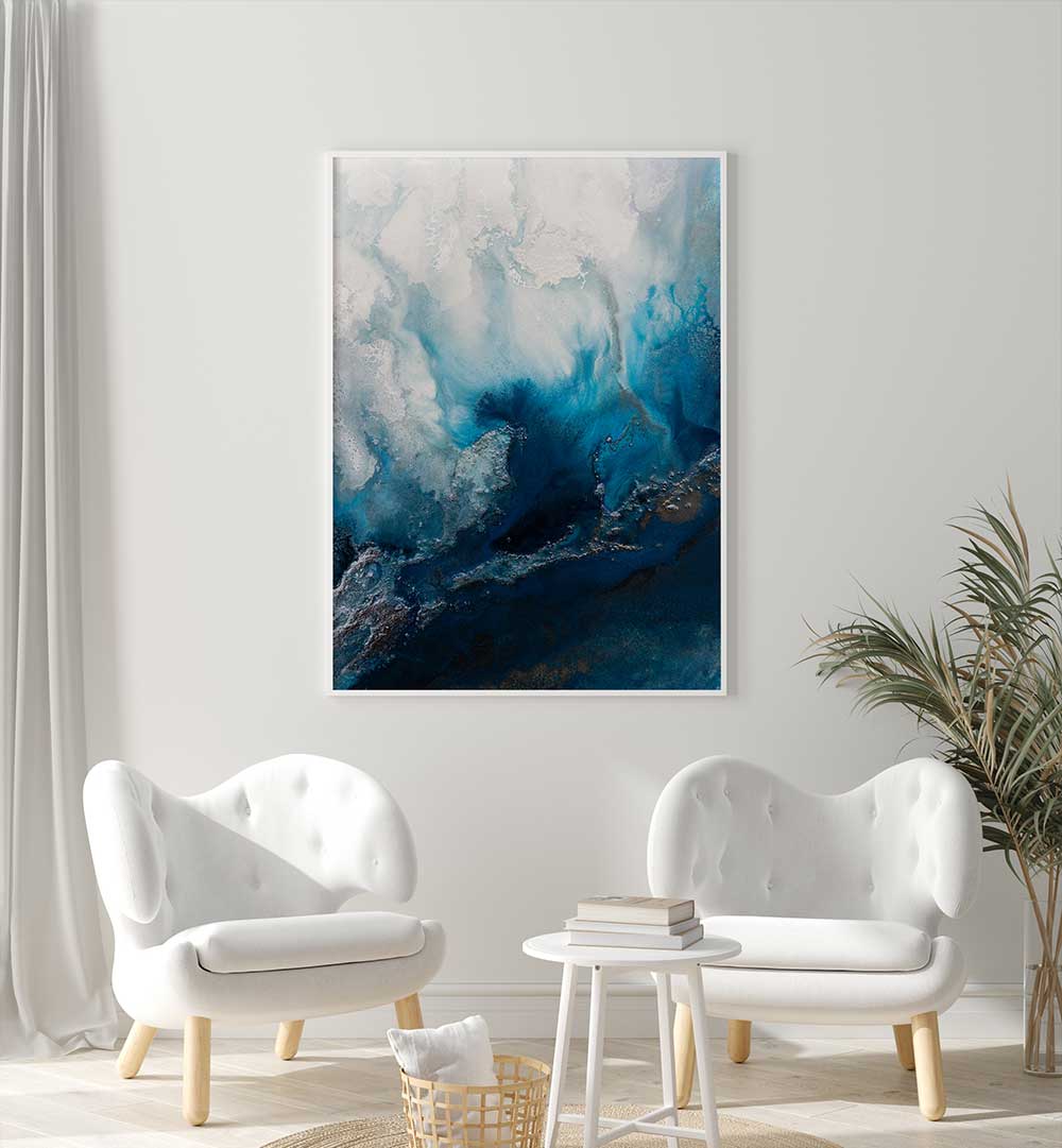 Transform your space with SEASCAPE ABSTRACTION, ABSTRACT PAINTINGS, evoking the calming essence of the ocean.