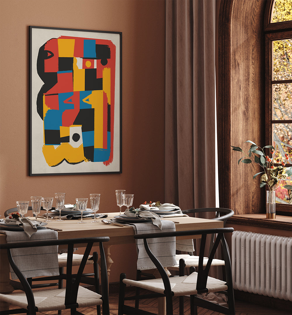 BAUHAUS ABSTRACT COLOR BLOCK , ABSTRACT PAINTINGS