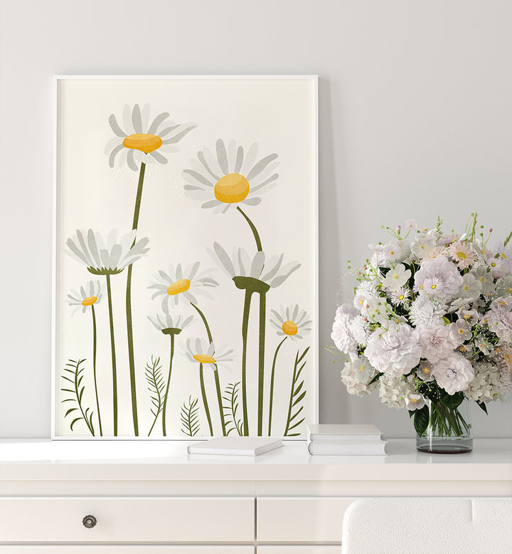 SUMMER FLOWERS I , FLORAL FLOWER PAINTINGS