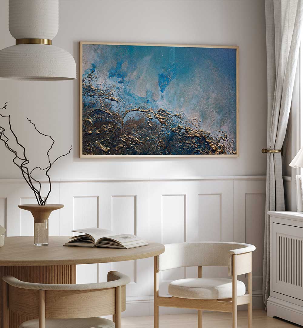 Stunning EARTH AND SEA TONES, ABSTRACT PAINTINGS enhance any space with natural hues and fluid forms, creating harmony.