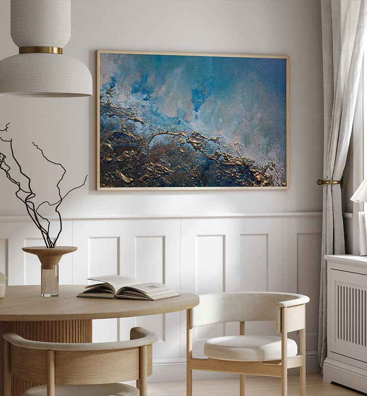 Stunning EARTH AND SEA TONES, ABSTRACT PAINTINGS enhance any space with natural hues and fluid forms, creating harmony.