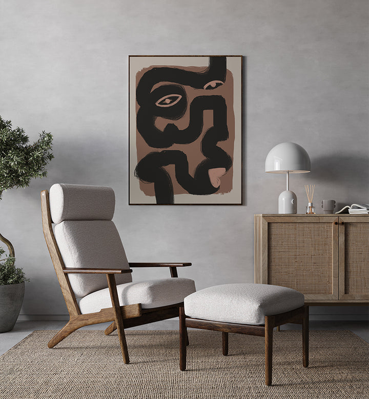 ABSTRACT BLACK PORTRAIT , ABSTRACT PAINTINGS