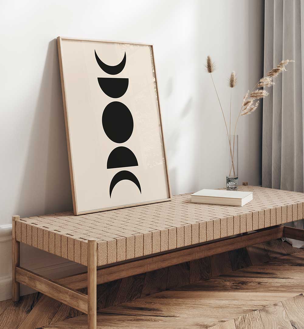 BAUHAUS BOHO BLACK VI , BOHO ART PAINTINGS