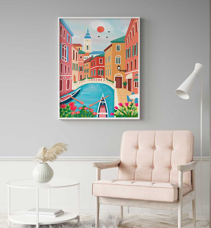 VENICE CANAL SUNRISE STROLL , TRAVEL POSTERS