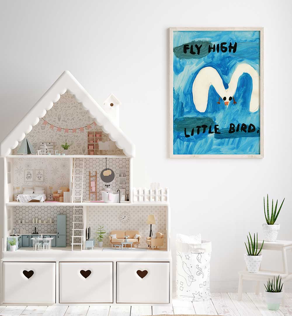 BIRD IN FLIGHT , KIDS ROOM PAINTINGS