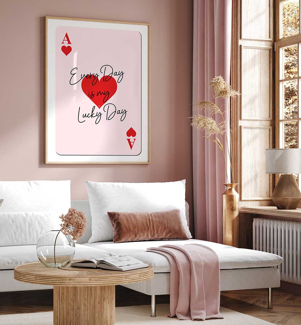 LUCKY ACE HEARTS , QUOTES & TYPOGRAPHY POSTERS