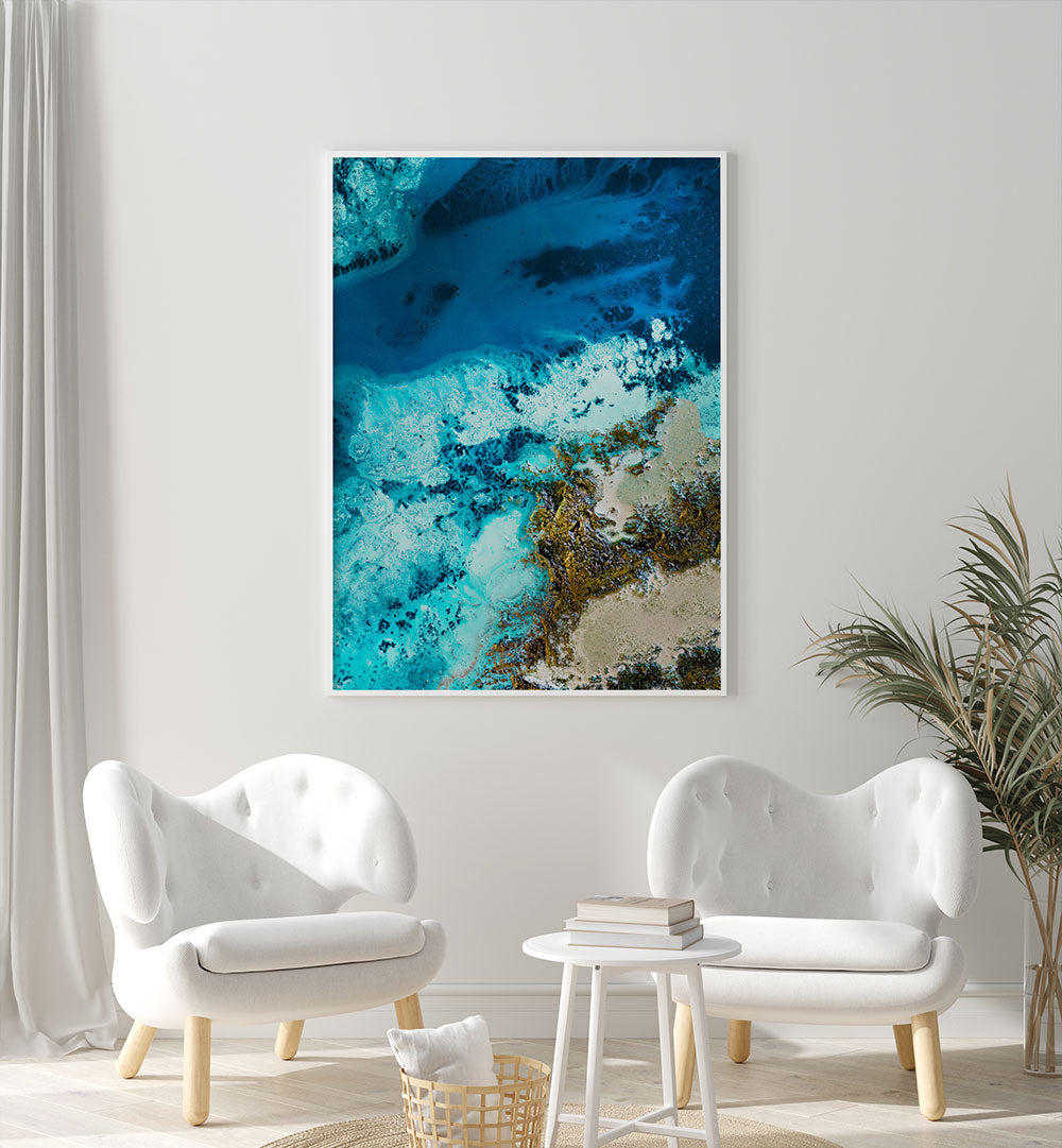 Transform your space with SALT WATER PASSAGE, ABSTRACT PAINTINGS, showcasing vibrant colors and intricate textures.