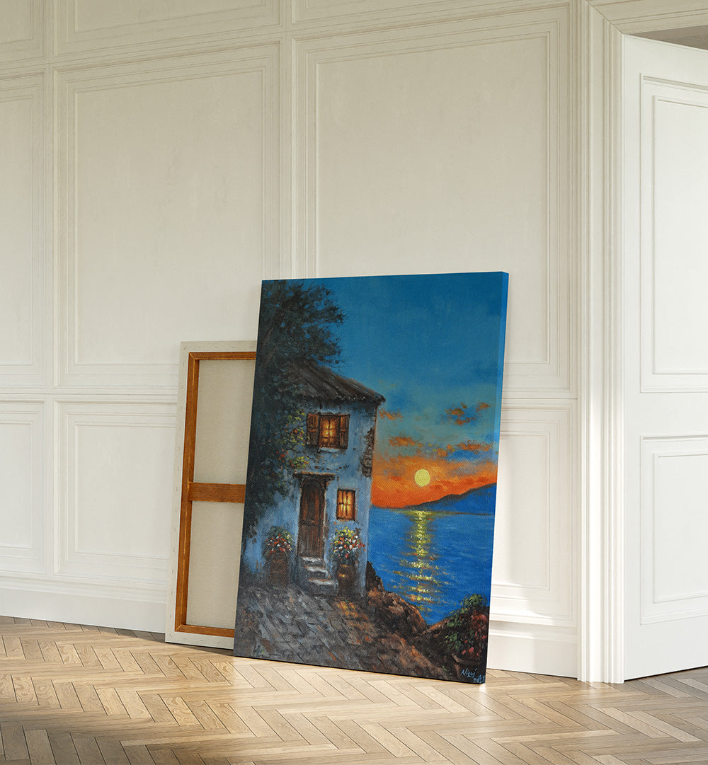 EVENING BY THE SEA , HANDMADE ARTWORKS