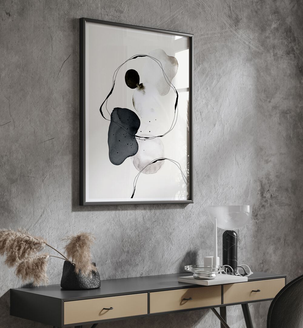 Transform your space with ABSTRACT WORLD I, ABSTRACT PAINTINGS from The Miuus Studio, featuring captivating modern art.