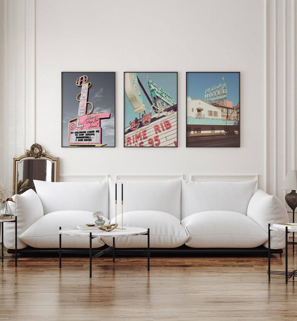 LAS VEGAS SET , SET OF 3 PAINTINGS