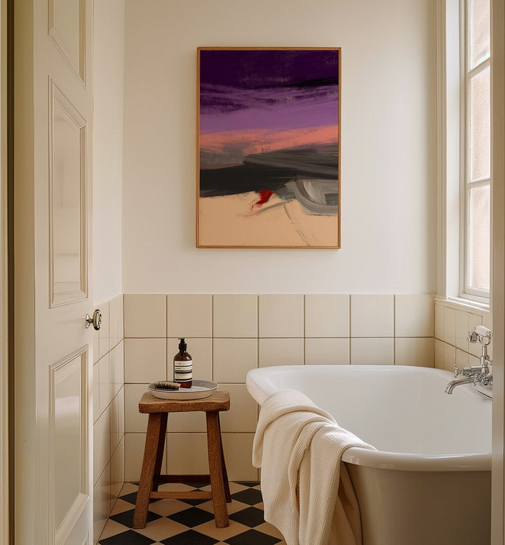 Transform your space with ABSTRACTION WITH DRAMATIC SKY I, ABSTRACT PAINTINGS showcasing enchanting colors.