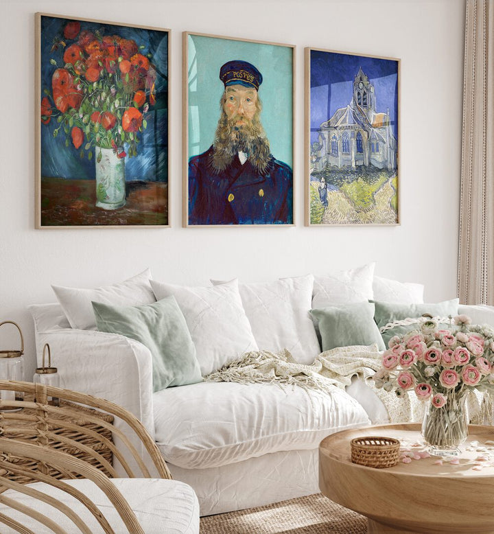 VINTAGE METAPHORS SET , SET OF 3 PAINTINGS