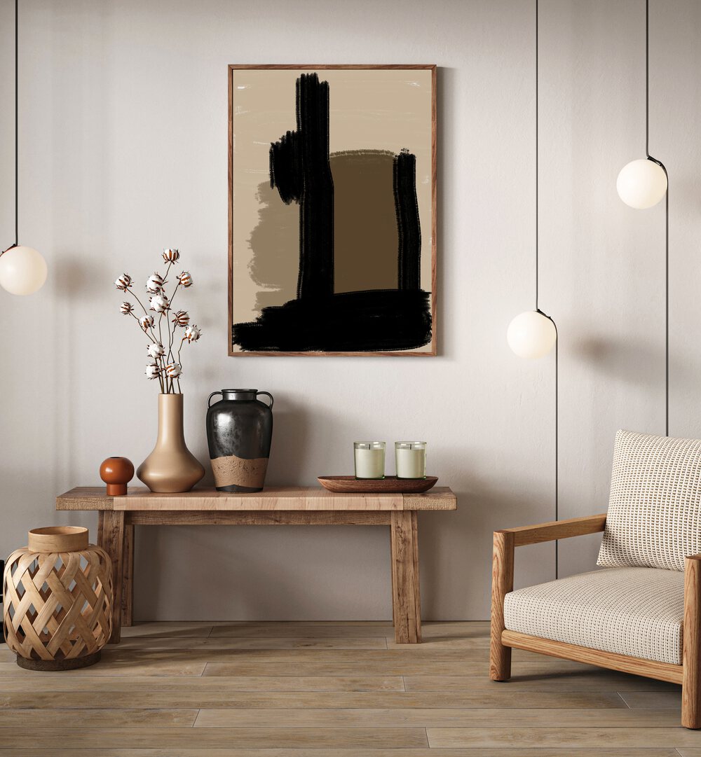 Stylish room featuring the ABSTRACT DOOR, ABSTRACT PAINTINGS by The Miuus Studio, enhancing creative spaces beautifully.