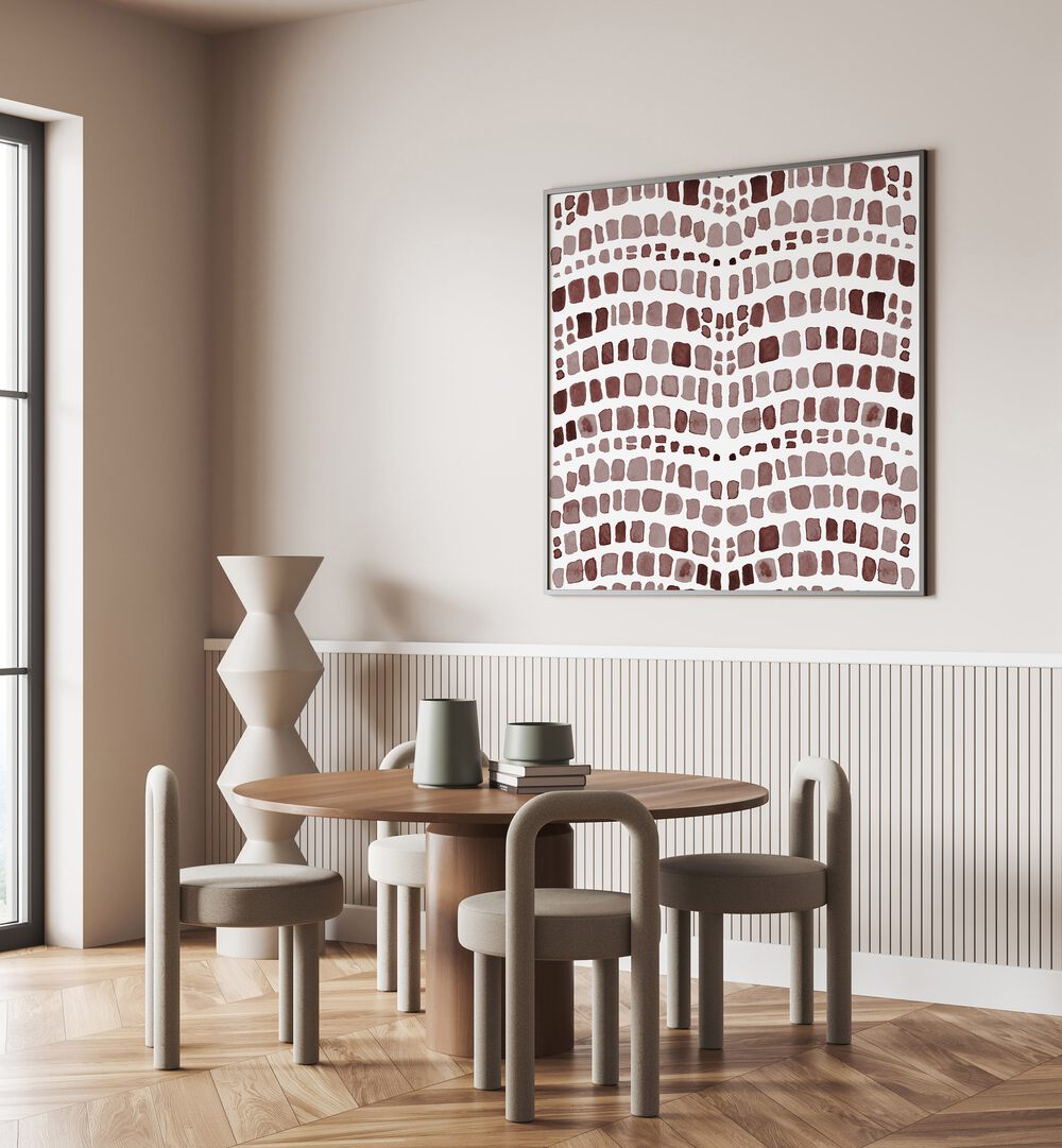 Stylish interior featuring ANIMAL PRINT VIII, ABSTRACT PAINTINGS, perfect for making a bold statement in any space.
