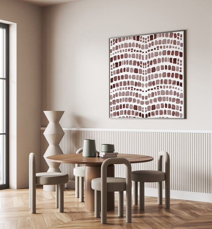 Stylish interior featuring ANIMAL PRINT VIII, ABSTRACT PAINTINGS, perfect for making a bold statement in any space.
