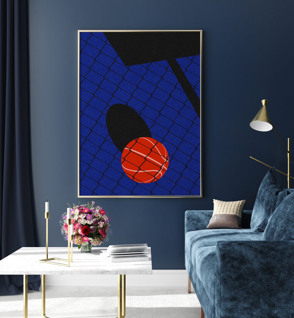 Stylish BACKYARD BASKETBALL COURT, SPORTS POSTERS enhance your game space, perfect for any basketball lover's home.