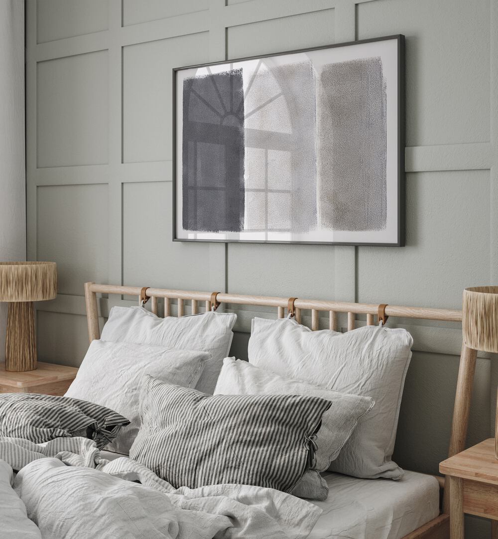 Stunning ABSTRAT COLORFIELDS GREYSCALE, ABSTRACT PAINTINGS enhances modern decor with dynamic textures and shades.