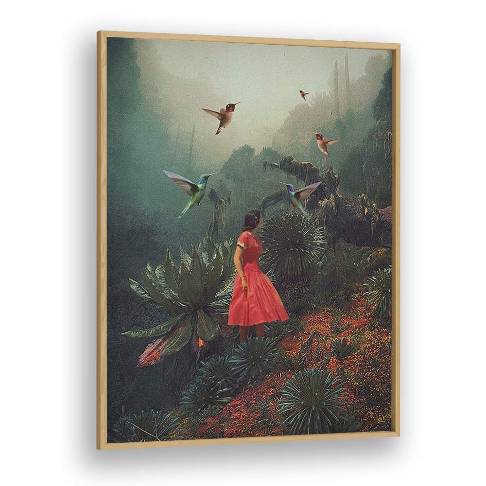 20 Seconds Before The Rain By Frank Moth Surreal Art Prints Surrealism in Oak Wood Plain Frame