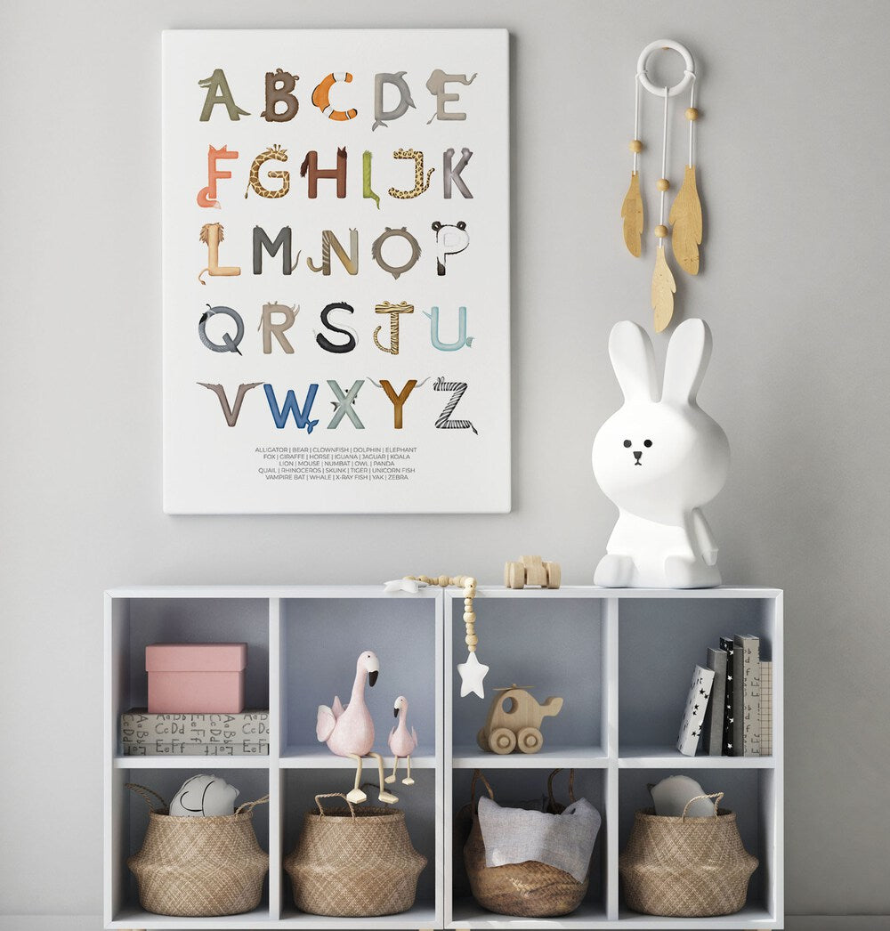 ANIMAL LETTERS ABC , KIDS ROOM ART PRINTS