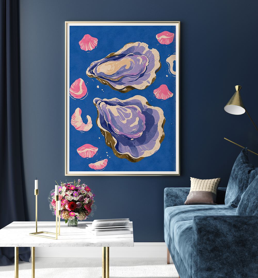 Stunning OYSTERS, BEACH PAINTINGS showcasing coastal beauty, perfect for enhancing your home decor with ocean vibes.