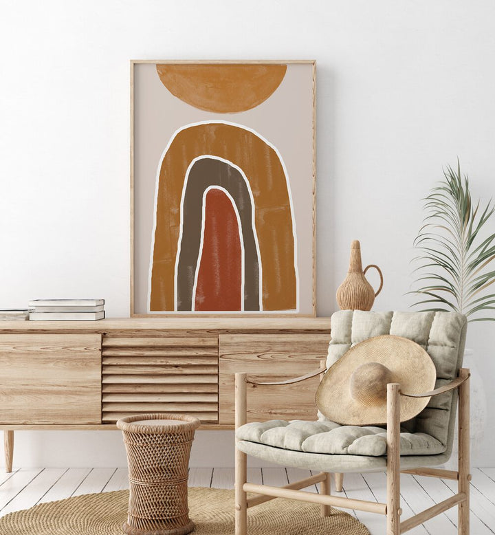 Colorful abstract painting titled "ABSTRACT RAINBOW" by The Miuus Studio, perfect for vibrant home decor.