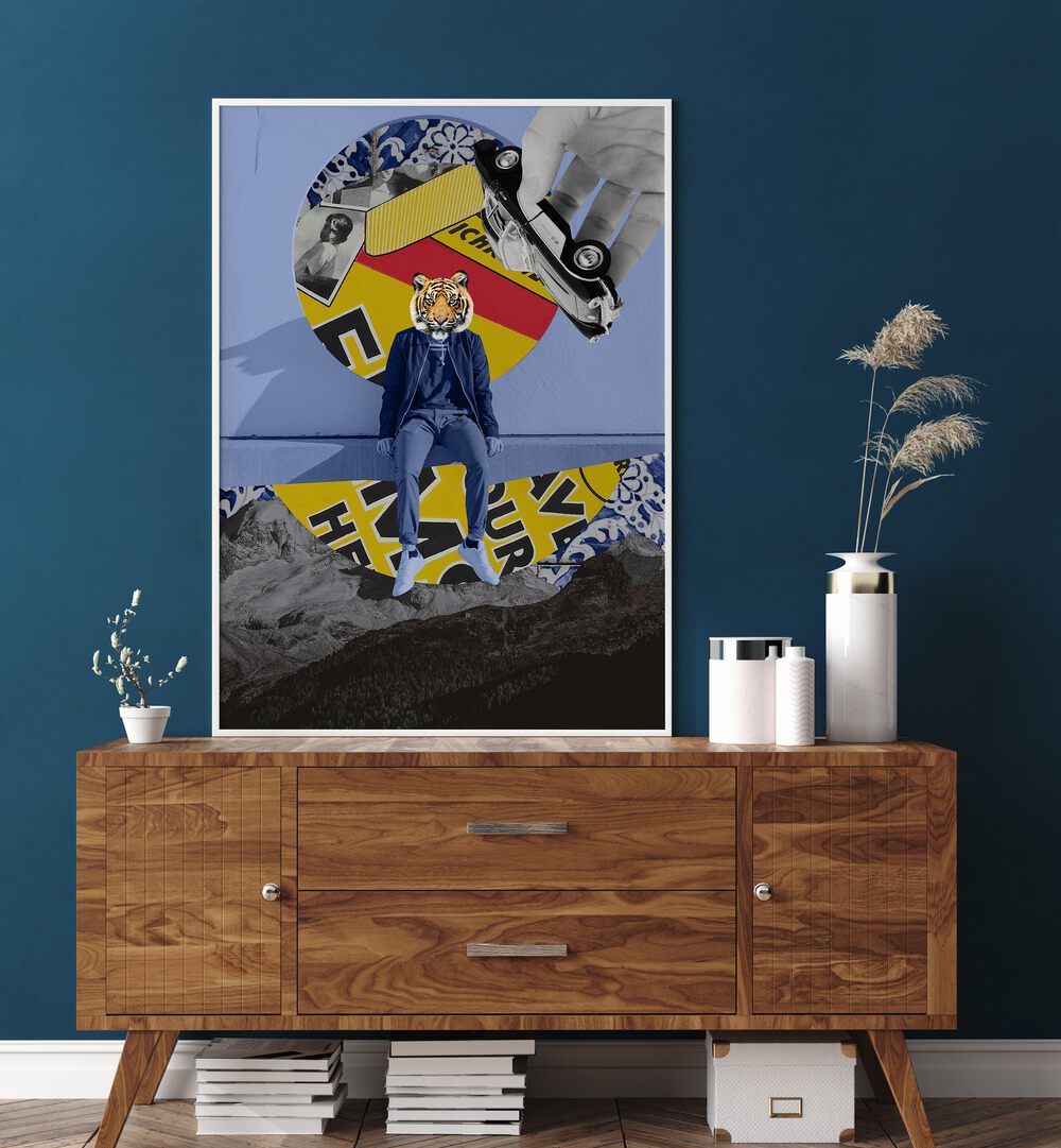 CITIZEN, SURREAL ART PRINTS featuring a unique collage design, perfect for modern home decor.