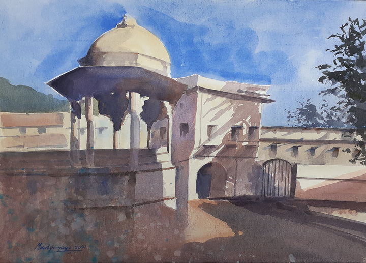 ENCHANTING BUNDI  ,HANDMADE ARTWORKS ,  SET OF 4 PAINTINGS