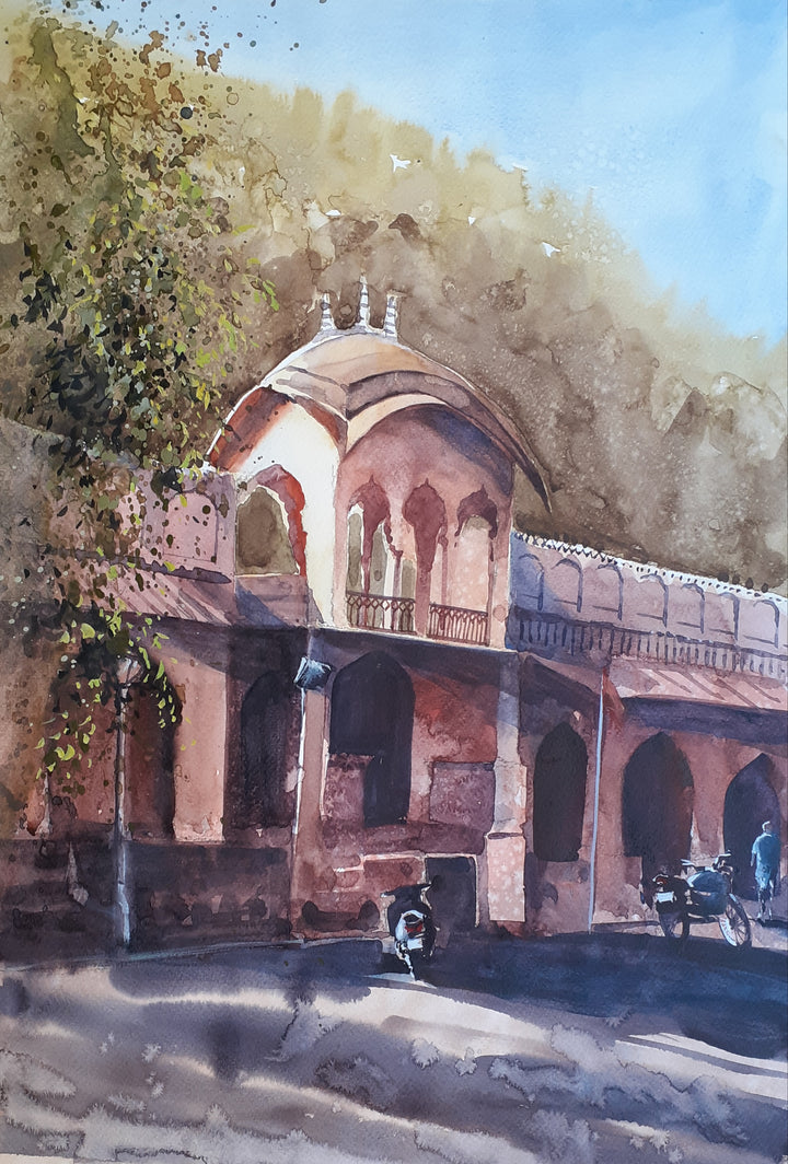 ENCHANTING BUNDI  ,HANDMADE ARTWORKS ,  SET OF 4 PAINTINGS