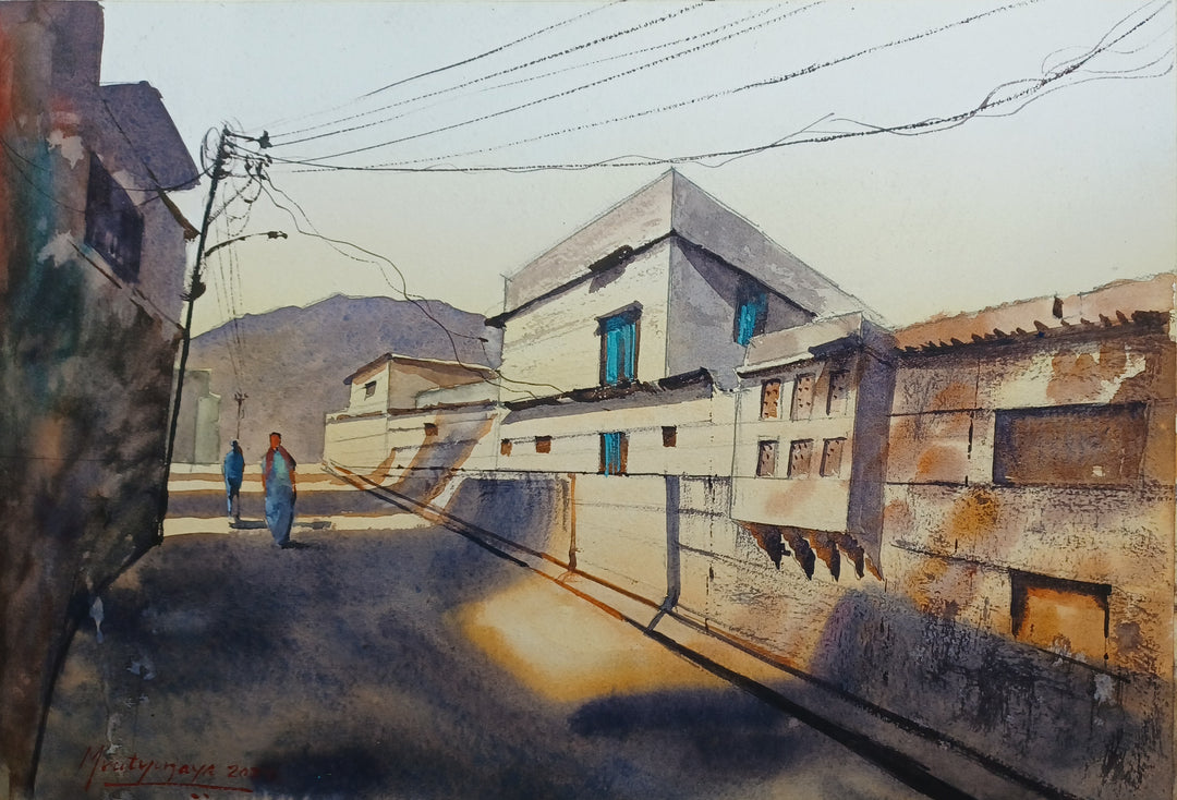 ENCHANTING BUNDI II ,HANDMADE ARTWORKS ,  SET OF 4  PAINTINGS