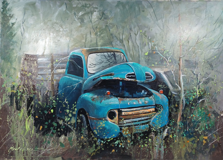 OLD FORD TRUCK , HANDMADE ARTWORKS