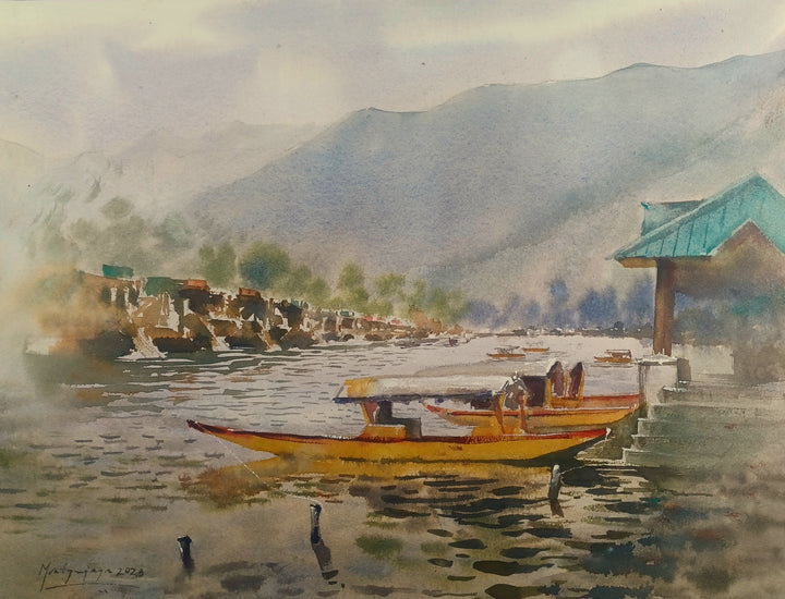 MASMERIZING SRINAGAR ,HANDMADE ARTWORKS ,  SET OF 6 PAINTINGS