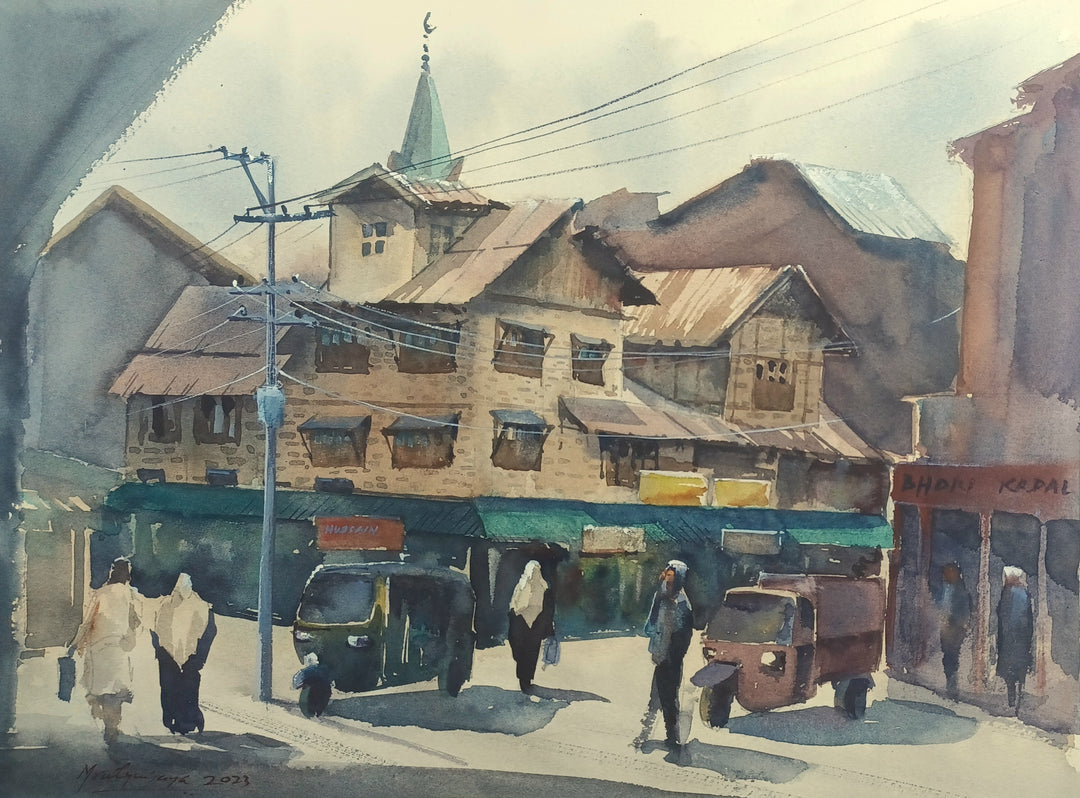 MASMERIZING SRINAGAR ,HANDMADE ARTWORKS ,  SET OF 6 PAINTINGS