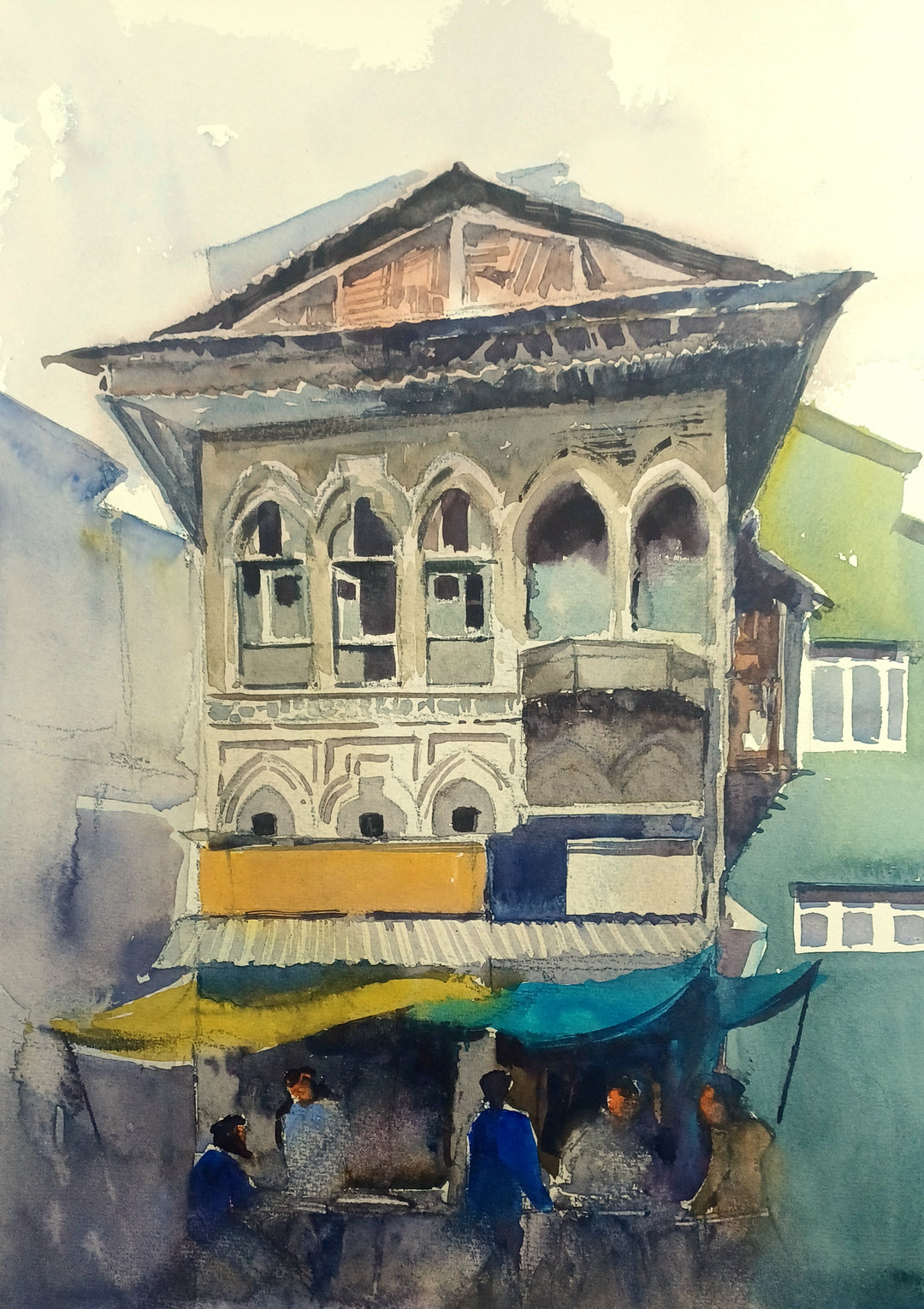 MASMERIZING SRINAGAR ,HANDMADE ARTWORKS ,  SET OF 6 PAINTINGS