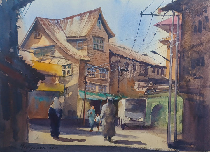 MASMERIZING SRINAGAR ,HANDMADE ARTWORKS ,  SET OF 6 PAINTINGS