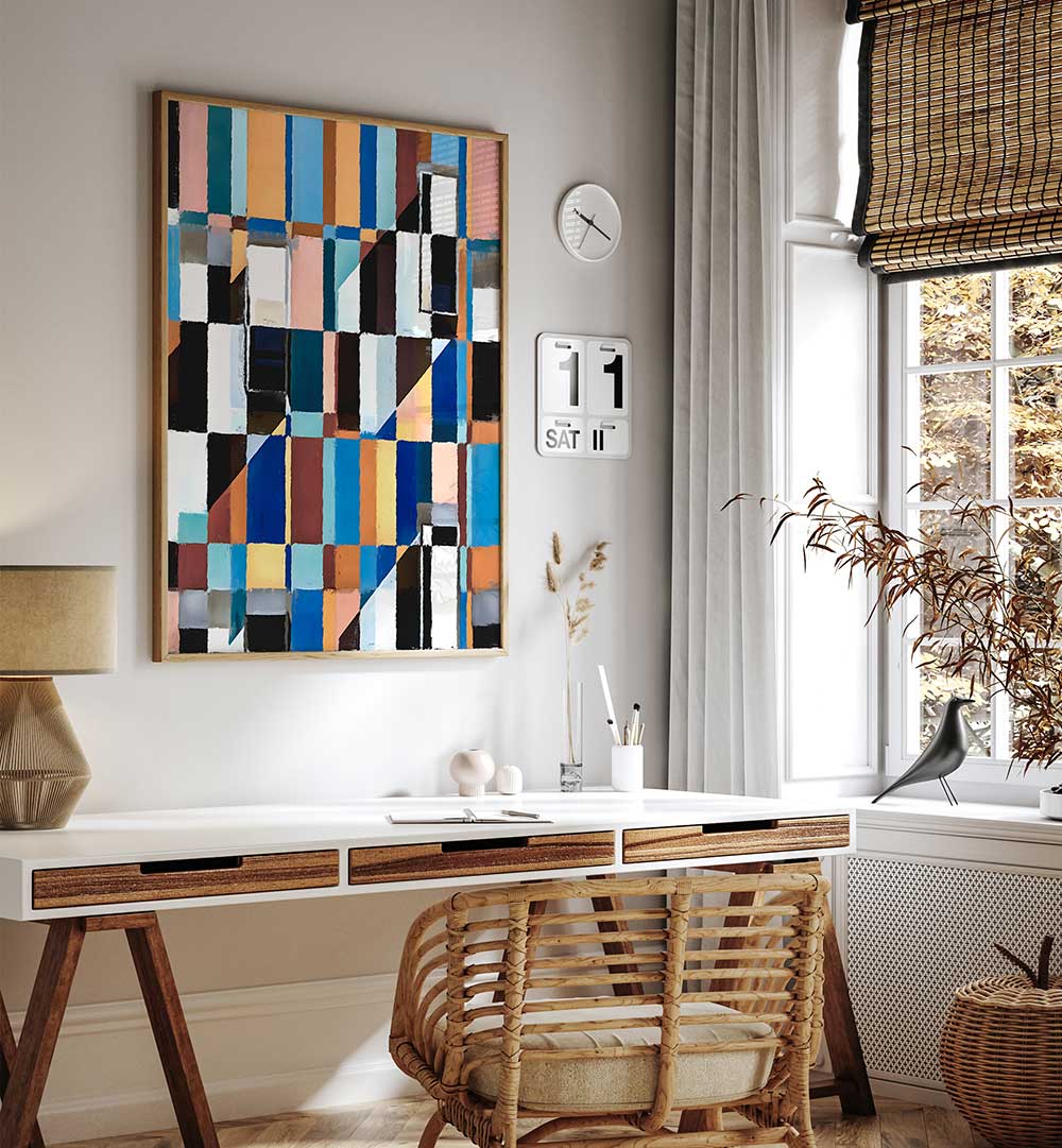 SCANDINAVIAN EARTH , GEOMETRIC ART PRINTS