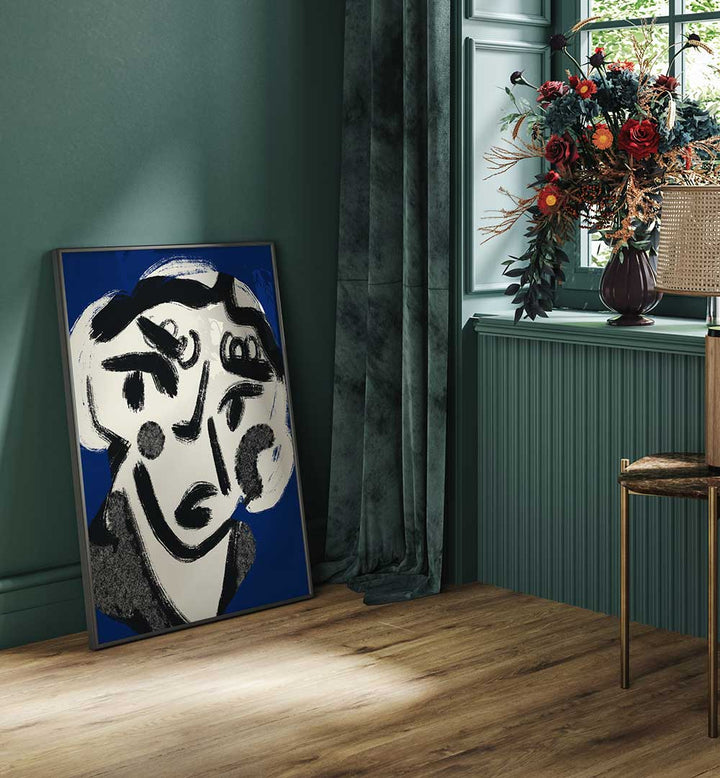 MADAME IN BLUE , PORTRAITS & FIGURATIVE ILLUSTRATIONS