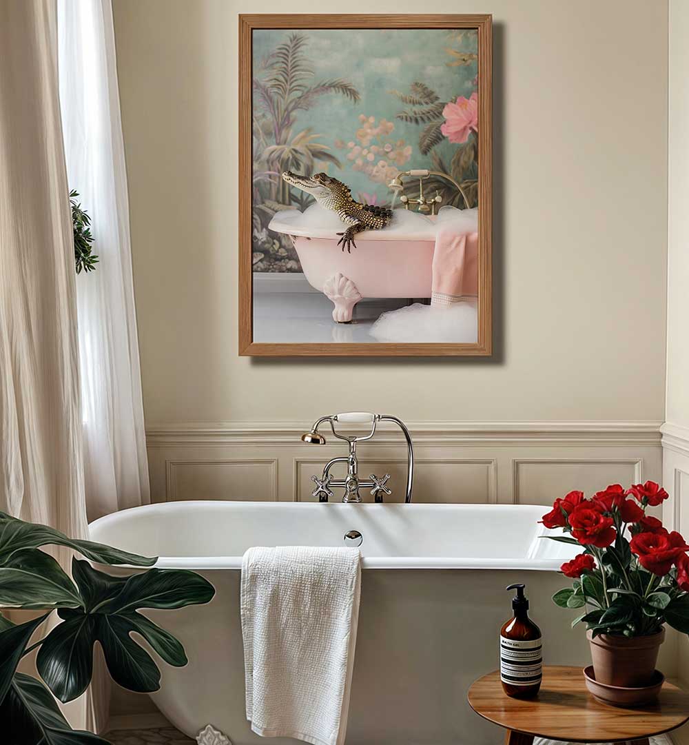 CLEAN CROC , BATHROOM ART PRINTS