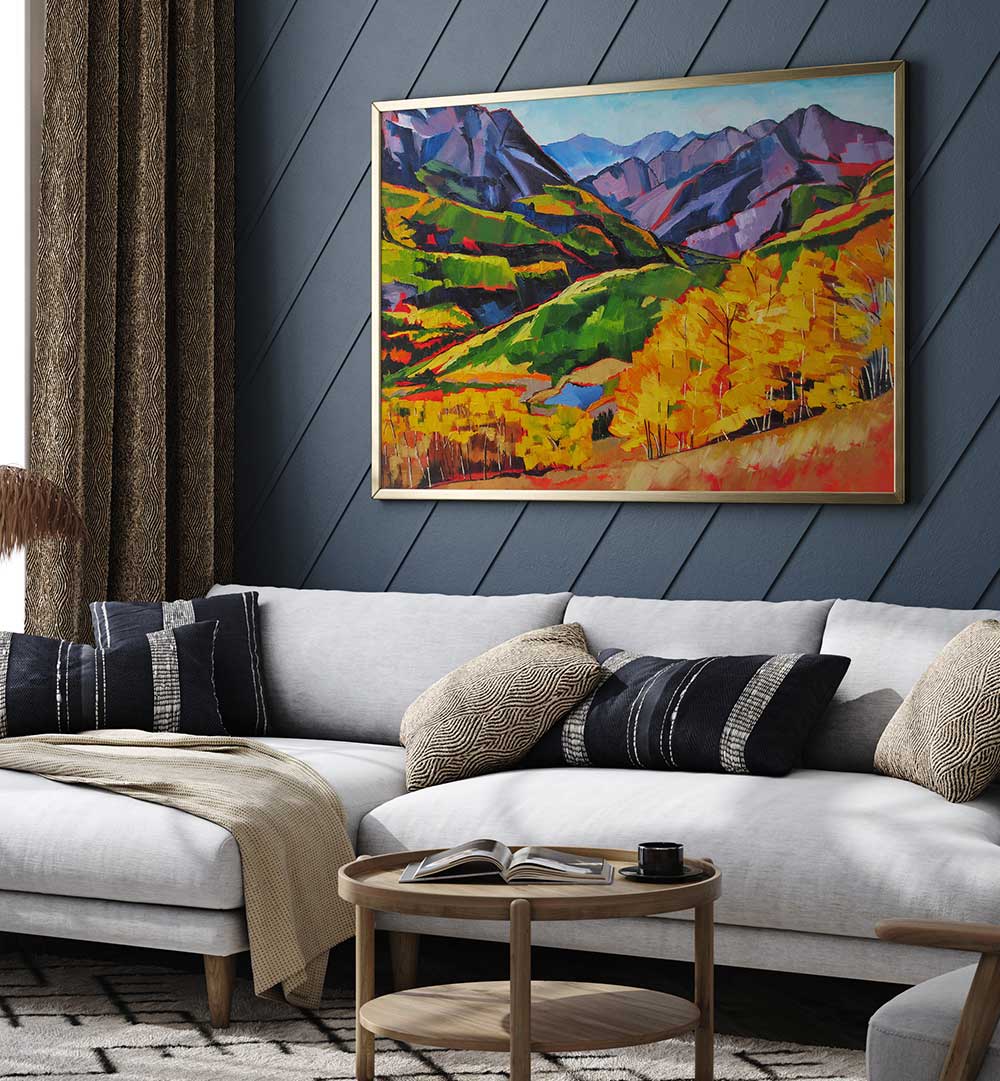 AUTUMN IN THE MOUNTAIN , LANDSCAPE PAINTINGS